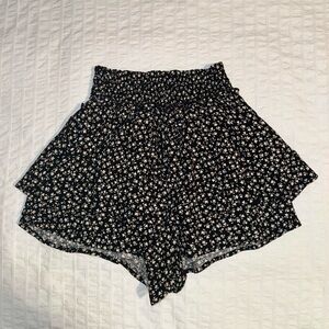Altar’d State Black Floral Mini Skirt